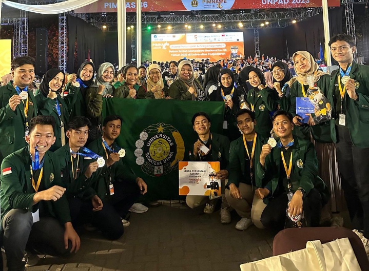 Prestasi Mahasiswa USU di PIMNAS 2023 Meningkat, 3 Medali Diboyong
