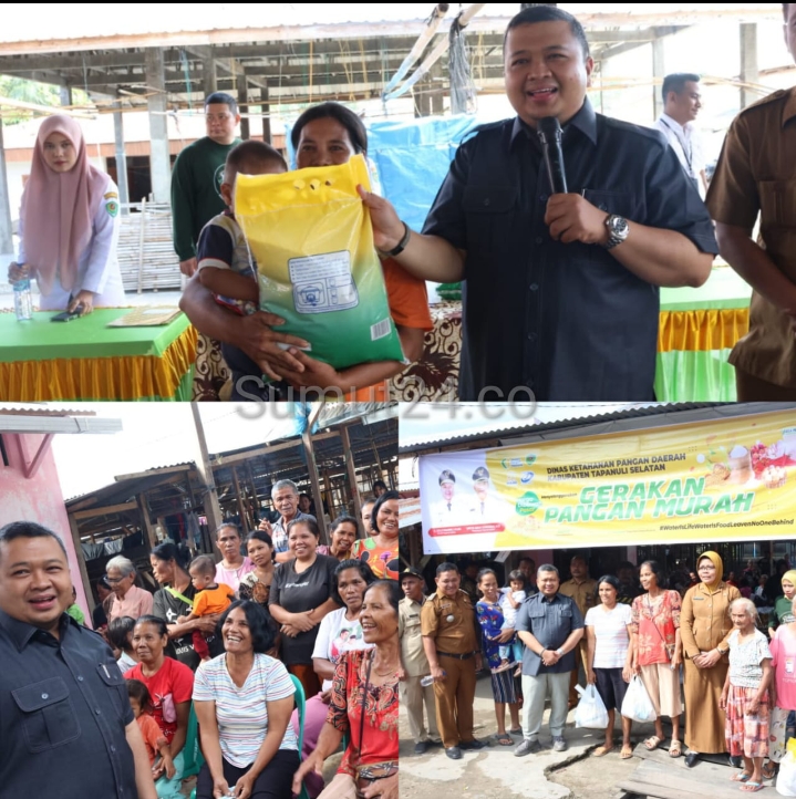 Pemkab Tapsel Gelar Gerakan Pasar Murah di Tantom Angkola,Bupati Dolly Pasaribu : Ayo sama-sama kita Ramaikan Pasar Murah