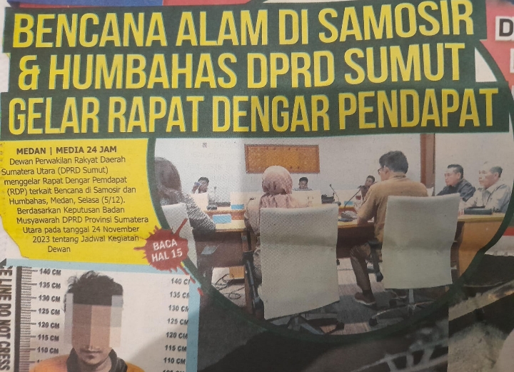 PT TPL Mangkir ,Â  Komisi B DPRD Sumut Skorsing Rapat Permasalahan Banjir Bandang Samosir