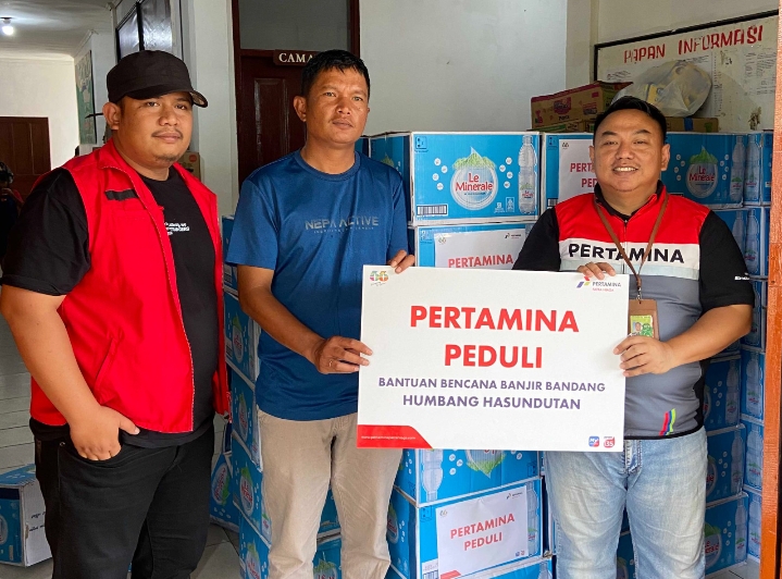 Pertamina Peduli Bantu Korban Bencana Banjir Bandang di Humbahas