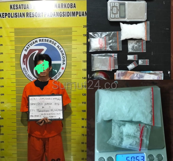 DJR Ditangkap Tim Satresnarkoba Polres Padangsidimpuan di Istana III, Ini Barbutnya