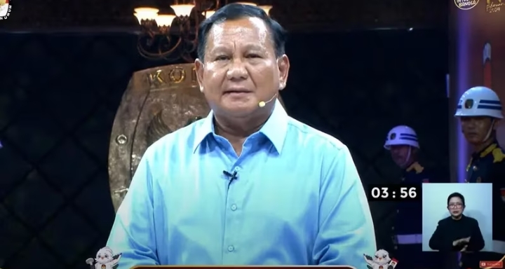 Debat Capres, Prabowo: Saya Pertaruhkan Nyawa dan Jiwa Untuk Bela Demokrasi dan HAM