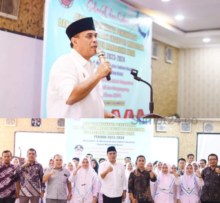 Sukhairi Nasution Dukung Generasi Muda Berinovasi saat Pengukuhan dan Simposium BEM se-Madina 2023-2024