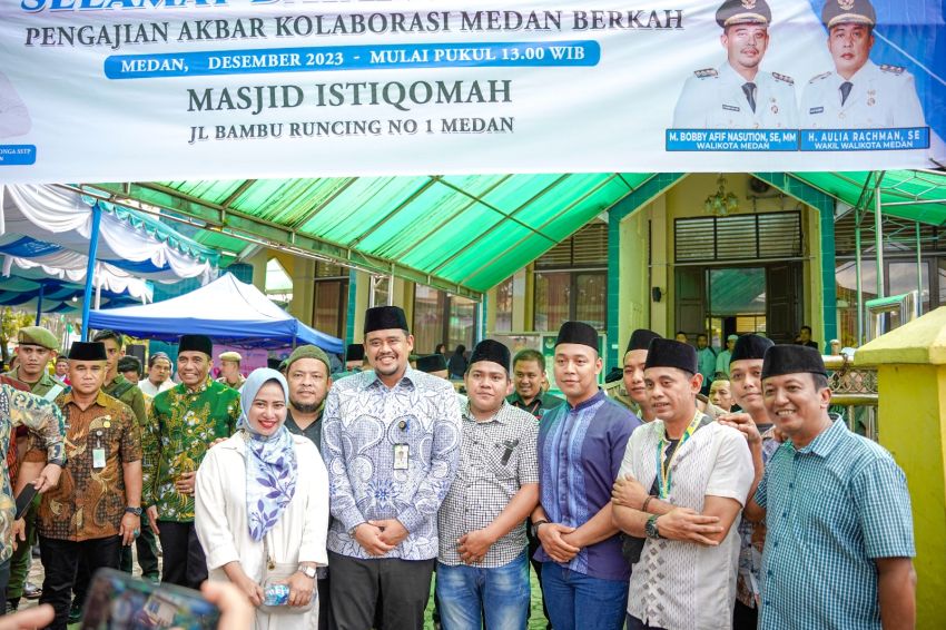 Di Pengajian Akbar Medan Perjuangan, Bobby Nasution: Jaga Kerukunan dan Gunakan Hak Pilih
