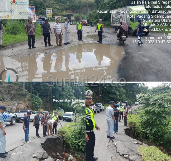 Jelang NATARU 2023-2024, Sat Lantas Polres Padangsidimpuan Jajaki Jalan Rusak demi Keselamatan Berkendaraan