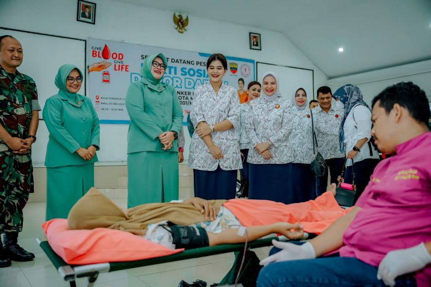 Bantu Kesembuhan Anak Penderita Kanker, YKI Medan dan Kodim 0201/Medan Gelar Donor Darah