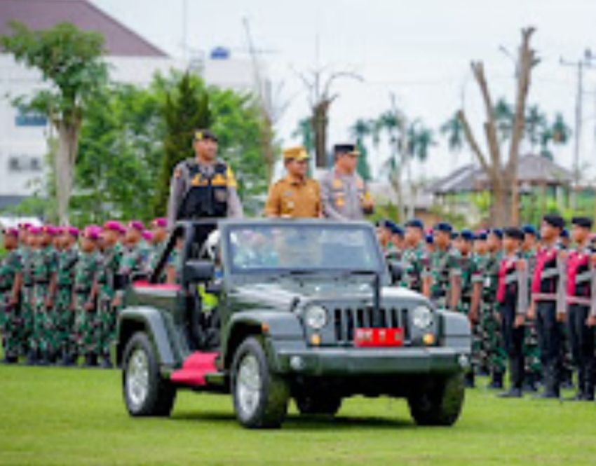 Kapolda Sumut Pimpin Apel Gelar Pasukan Operasi Lilin Toba 2023, Pastikan Nataru Kondusif