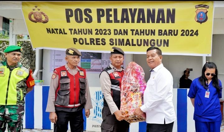 Bupati bersama Forkopimda Simalungun Tinjau Pos PAM Jelas Nataru