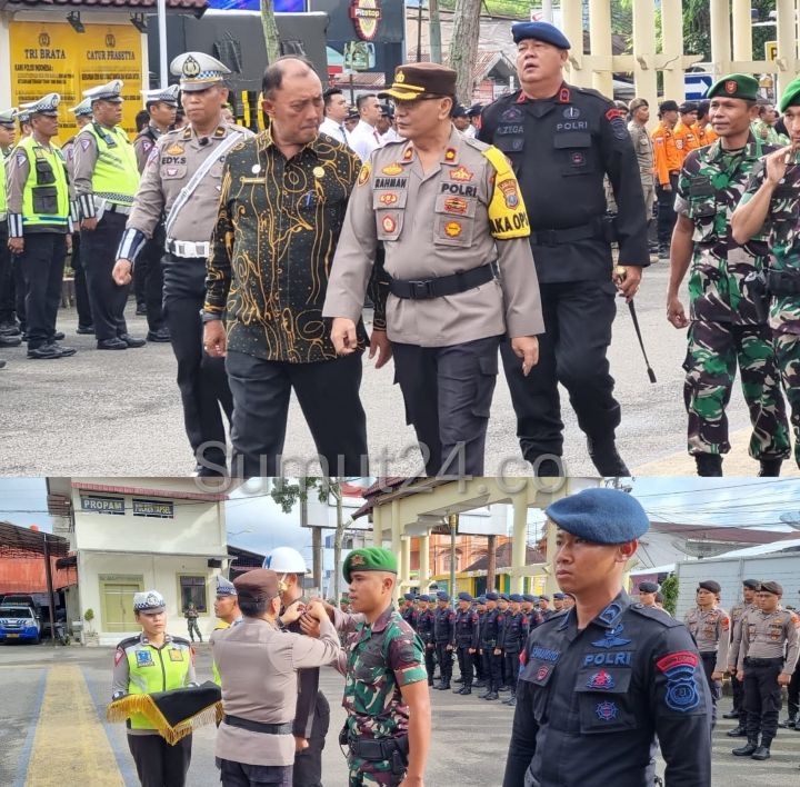 Jelang Nataru tahun 2023 dan 2024 Polres Tapsel Siagakan Ratusan Personel dalam Gabungan