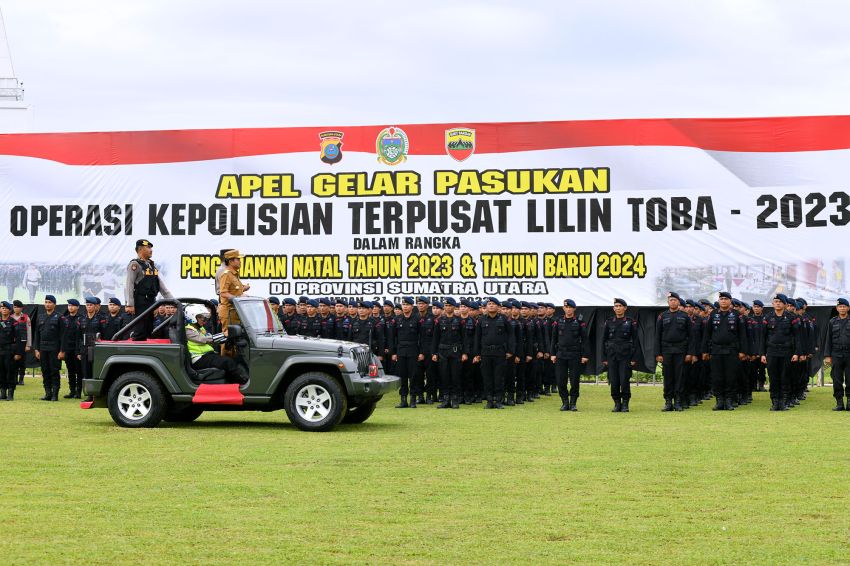 Pj Gubernur Sumut Pimpin Apel Gelar Pasukan Pengamanan Nataru, Ini Pesannya