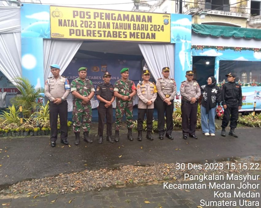 Kapolsek Delitua Terima Kunjungan Kapolrestabes Medan di Pospam X Metro Link Jalan AH Nasution