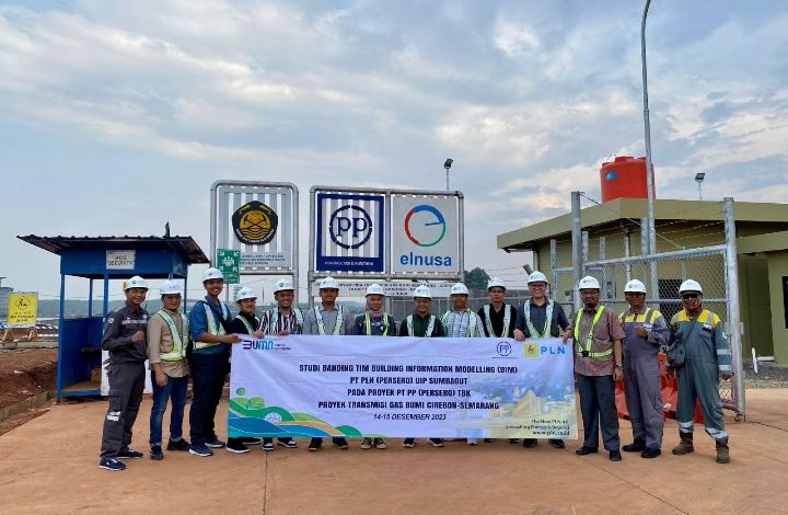 Tim BIM PLN UIP SBU Studi Banding ke Proyek Transmisi Gas Bumi Cirebon -Semarang