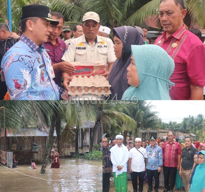 Pj Bupati Paluta Kunjungi Korban Banjir di Pagaran Tonga Simangambat