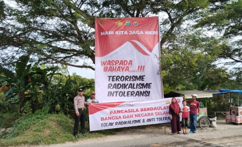 Pencegahan Terorisme, Polda Sumut Pasang Spanduk Tolak Radikalisme