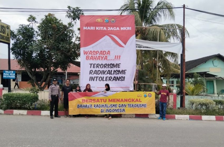 Pencegahan Terorisme, Polda Sumut Pasang Spanduk Tolak Radikalisme