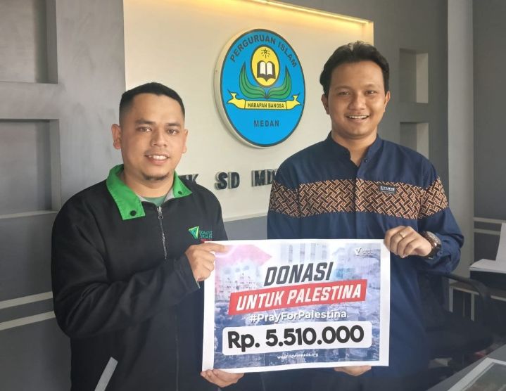 SD Islam Harapan Bangsa Marelan Salurkan Donasi Palestina