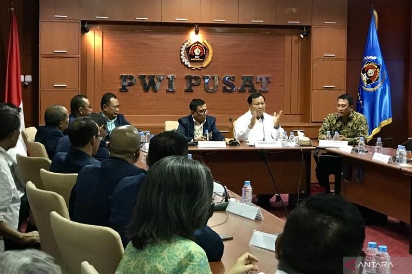 Capres Nomor 2 Prabowo Subianto Sambangi PWI, Ini Pesannya