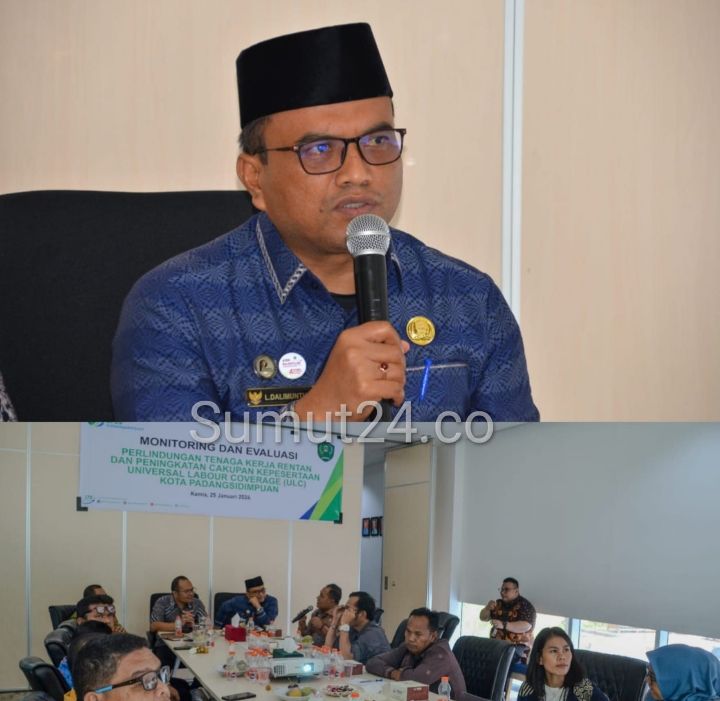 Pemko Padangsidimpuan dan BPJS Ketenagakerjaan Rapat Monev Peningkatan Perlindungan Tenaga Kerja