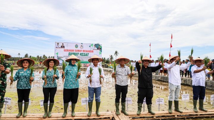 Pj Gubernur Sumut Ajak Masyarakat Kepulauan Nias Terus Perkuat Ketahanan Pangan