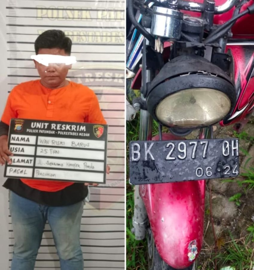 Polsek Patumbak Ringkus Maling Motor di Kawasan Amplas