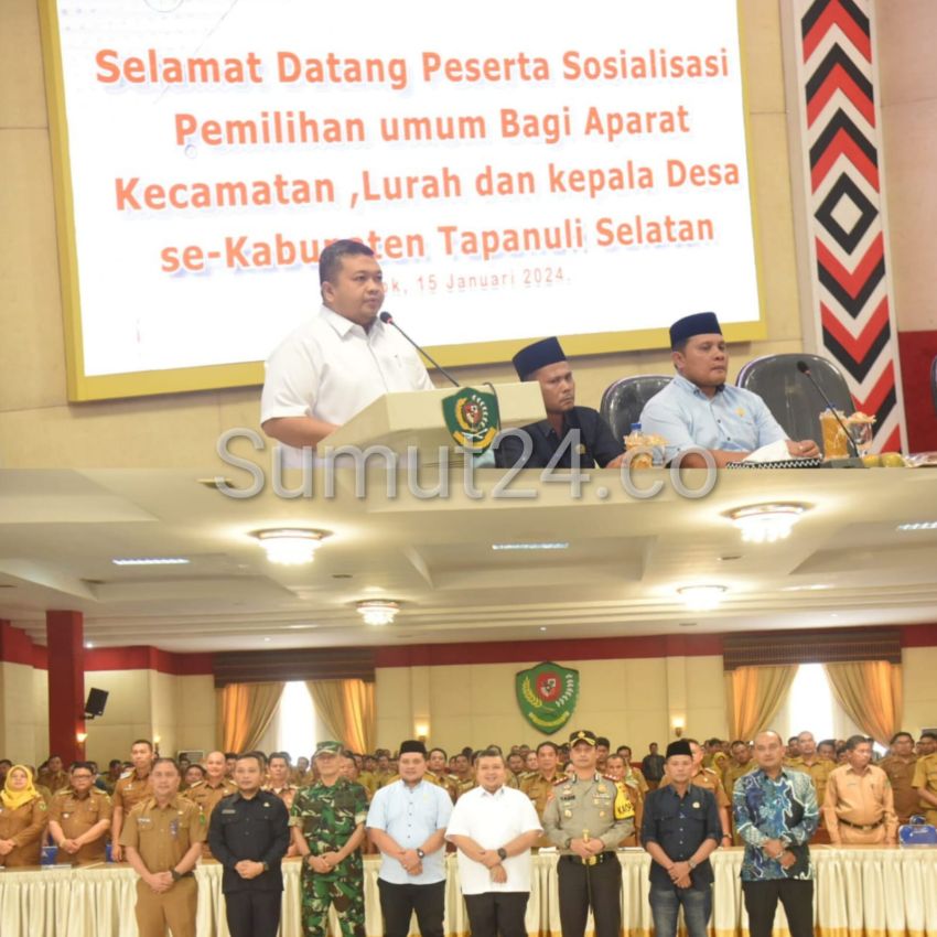 Bupati Dolly Pasaribu : Suksesnya Penyelenggaraan Pemilu 2024 Jadi Tanggungjawab Kita Bersama di Kabupaten Tapsel