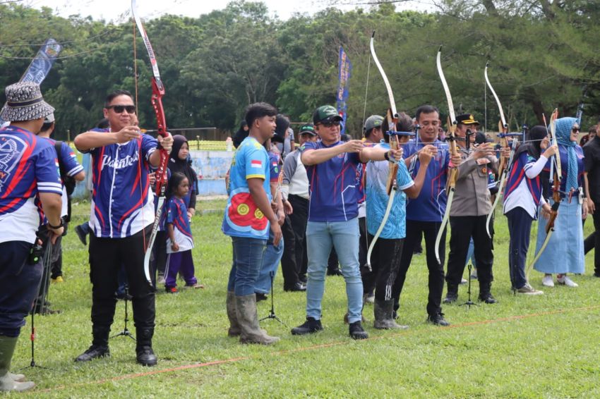 Kapolresta Deli Serdang Buka Kompetisi Panahan Plantation Archery Open Piala Kapolresta Deli Serdang 2024