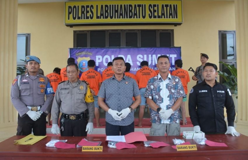 Kurun Waktu 8 Hari, Polres Labusel Ungkap 8 Kasus Narkoba