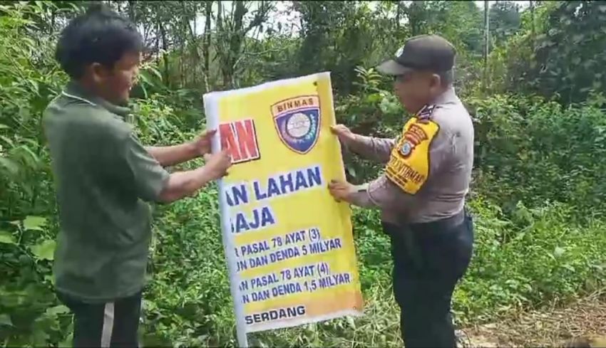 Cegah Karhutla, Polsek Gunung Meriah Himbau Pencegahan Karhutla ke Masyarakat