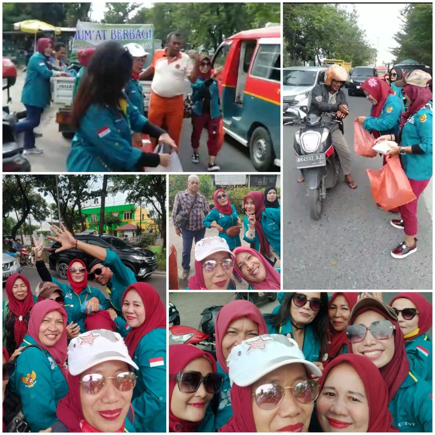 DPP Lembaga Anak Medan Indonesia (LAMI) Melaksanakan "Jumat Berbagi" Perduli Sesama Supir Angkot, Gojek dan Tukang Becak