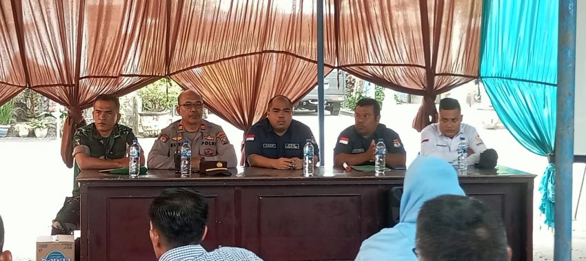 Sinergitas TNI-POLRI, Pantau Rekapitulasi Perhitungan Suara di Pantai Labu