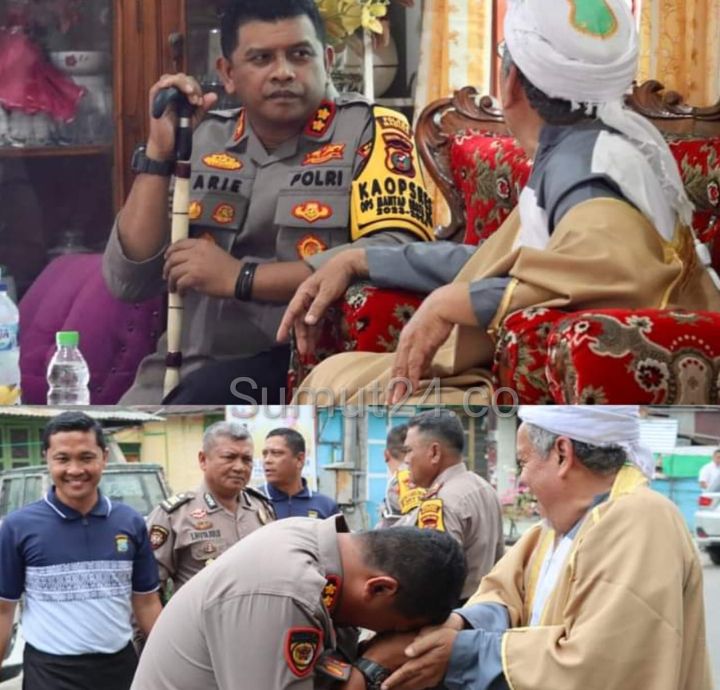 Ulama' Terkemuka di Madina Beri Tongkat ke AKBP Arie S Paloh