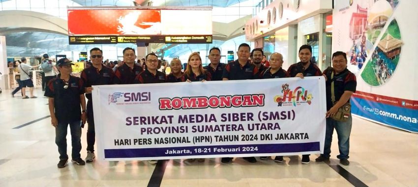 Rombongan Pengurus SMSI Sumut Hadiri HPN 2024 DKI Jakarta