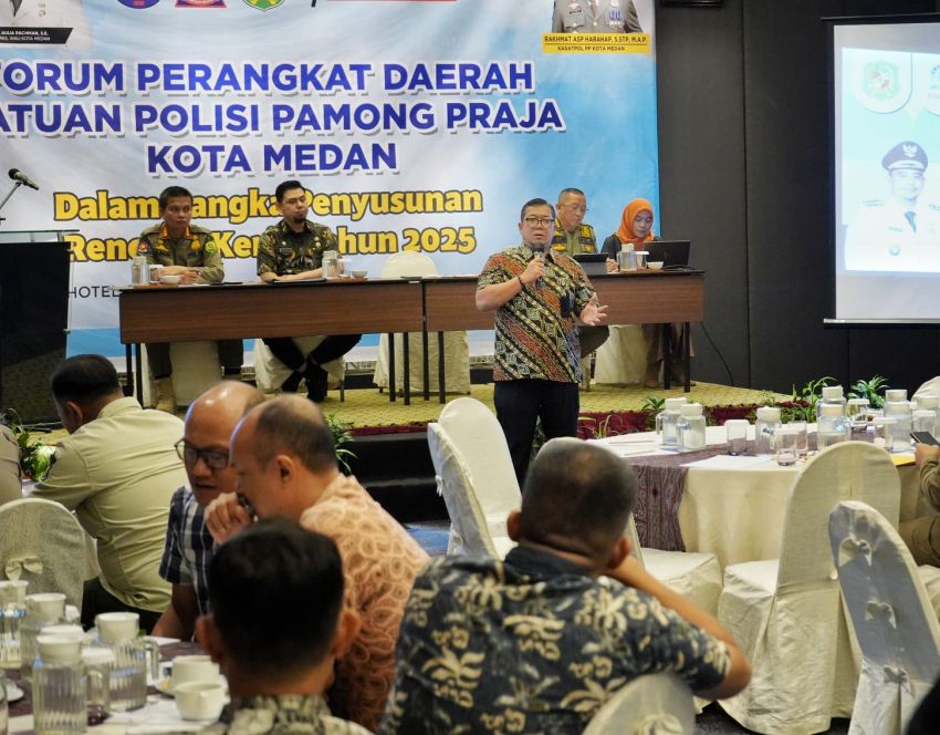 Gelar Forum Perangkat Daerah Satpol PP Kota Medan, Kasat : Tugas Satpol PP Melakukan Penindakan Bukan Pengawasan