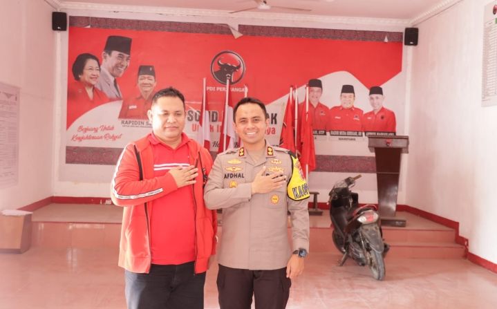 Kapolres Asahan Kunjungan ke 3 Posko Kemengan Capres dan Cawapres