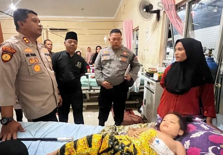 AKBP Arie Paloh jadi Sosok Ayah Bagi Korban Tergigit Monyet di Panyabungan Madina