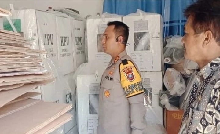 Kapolres Asahan Lakukan Pengecekan Personel PAM PPK di Kecamatan Meranti