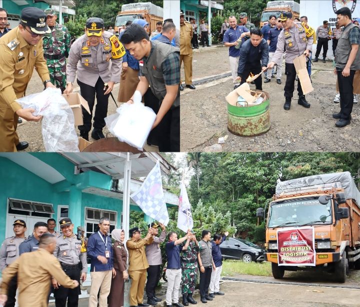 Logistik Pemilu 2024 Dimusnahkan dan Dilepas Secara Simbolis oleh Forkopimda Padangsidimpuan