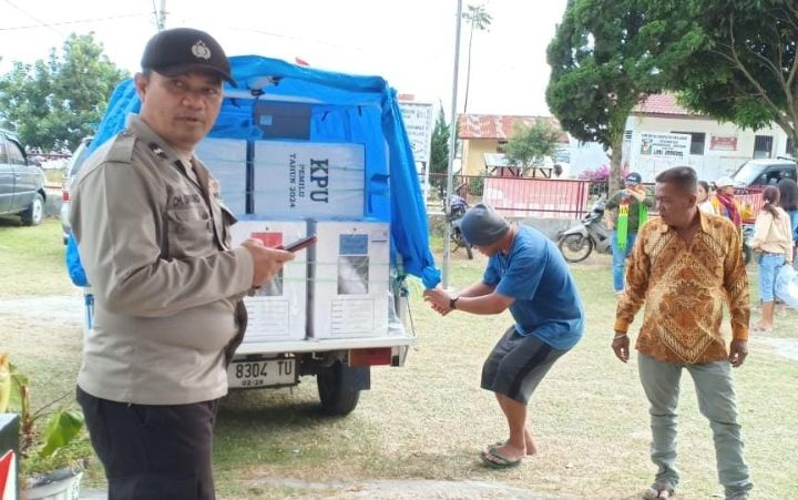 Polres Simalungun Tingkatkan Pengamanan Kotak Suara Pasca Pencoblosan Pemilu 2024
