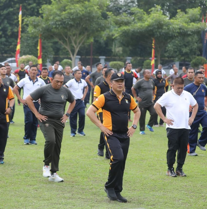 Olahraga Bersama TNI-Polri  Ini Pesan Kapolda Sumut