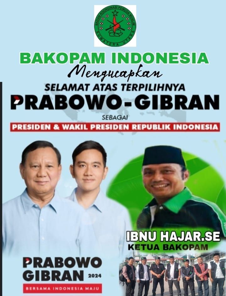 DPP Bakopam Ucapkan Selamat Sukses Terpilihnya Prabowo-Gibran, Ibnu Hajar : Mari Jaga Persatuan dan Kesatuan Bangsa