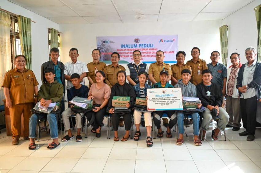 Inalum Peduli, Bantu Pendidikan Korban Bencana Banjir Bandang dan Longsor Humbahas