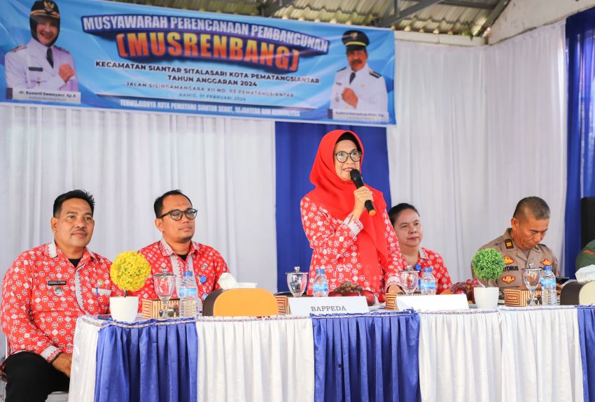 Wali Kota Pematangsiantar dr Susanti Dewayani SpA  Rakor Persiapan Distribusi Logistik Pemilu Tahun 2024