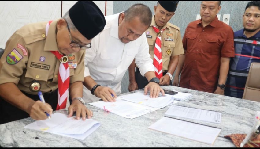 NPHD Kwarda Pramuka Diteken,Pj Gubernur Sumut Minta Tingkatkan Program