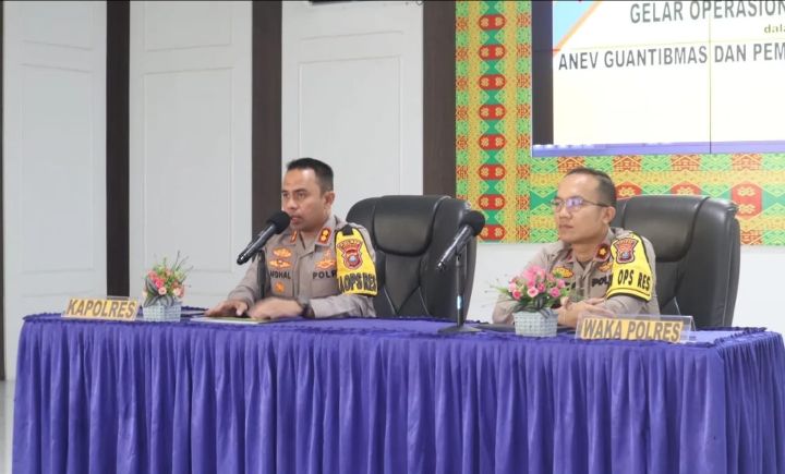Anev Gelar Operasional bulan Januari-Februari 2024 Polres Asahan