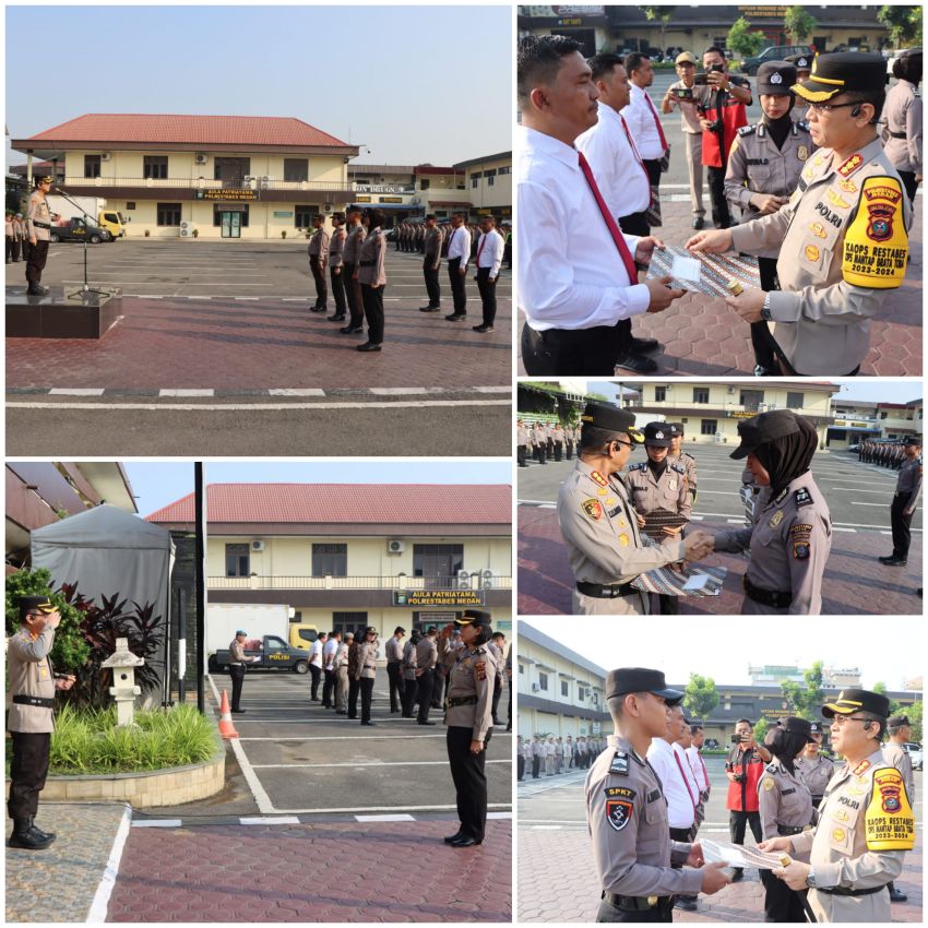 Kapolrestabes Medan Berikan Penghargaan Kepada 26 Personil Bawahannya Yang Berprestasi