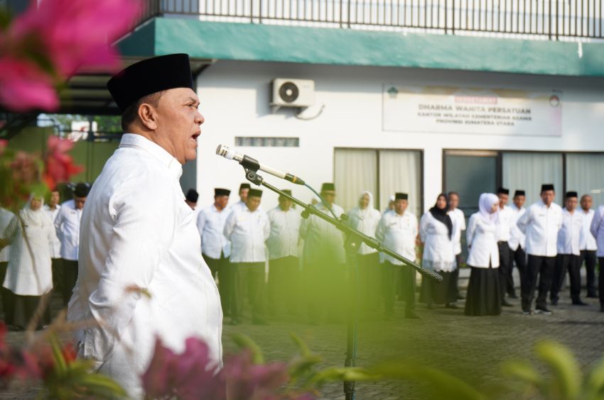 Apel pagi, Kakanwil Kemenagsu : Mari kembali rajut silahturahmi