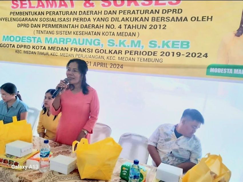 Modesta Marpaung Minta Dinkes Medan Terus Tingkatkan Pelayanan Posyandu