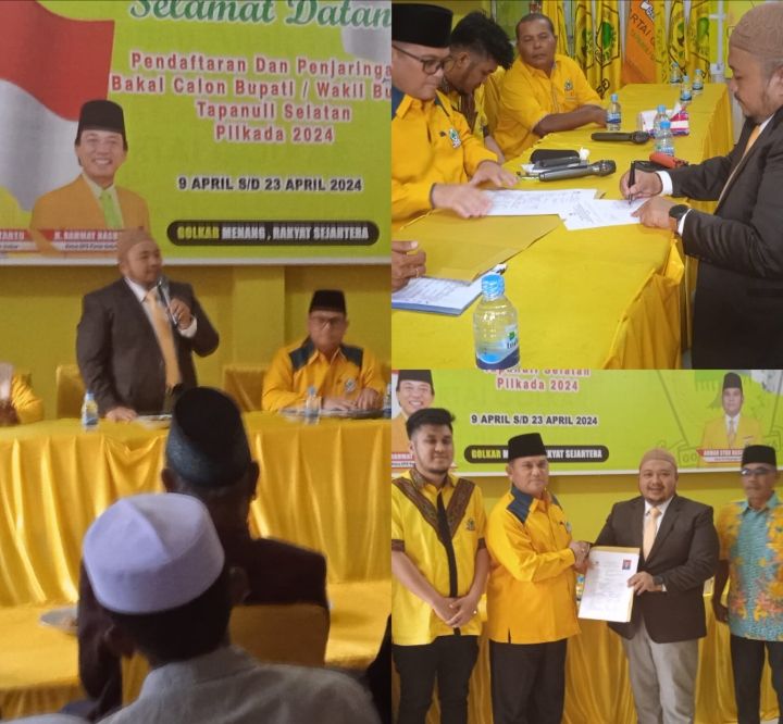 Dolly Pasaribu Mendaftar Balon Pilkada 2024-2029 di Golkar Tapsel, Tekad Lanjutkan Pembangunan
