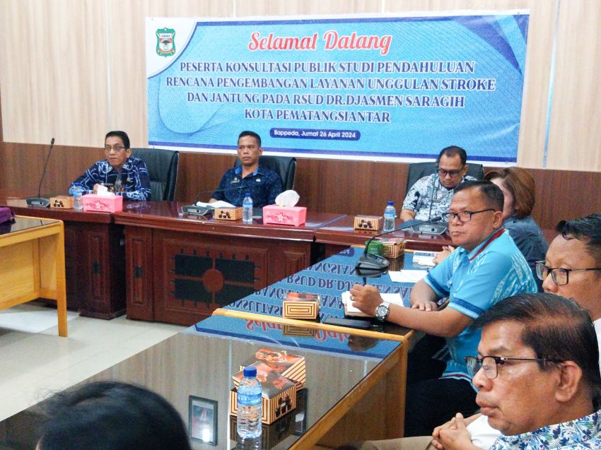 Konsultasi Publik Rencana Proyek Investasi Pengembangan  RSUD dr Djasamen Saragih menjadi Pusat Layanan Stroke dan Jantung