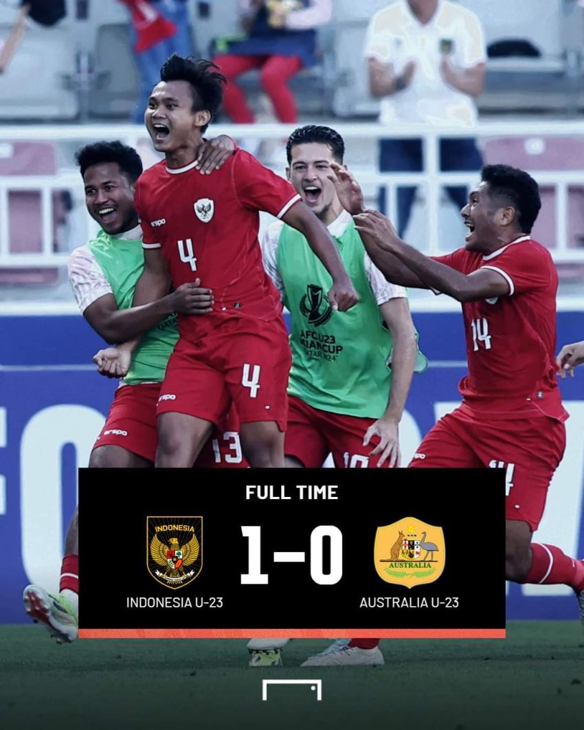 Menang Tipis 1 : 0 Indonesia vs Australia